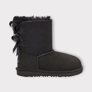 Kids UGG Bailey Bow II Boot in Black Suede. 1017394K